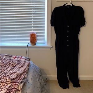 Black button up jumpsuit